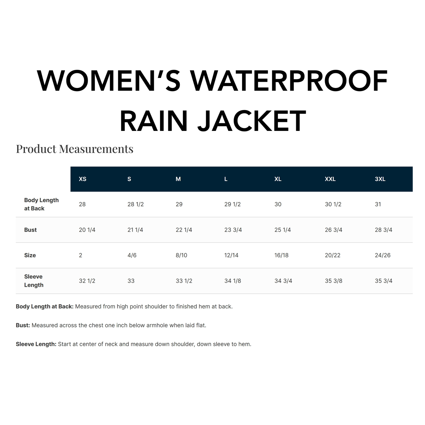 Women's Waterproof Rain Jacket [Multiple Colors]