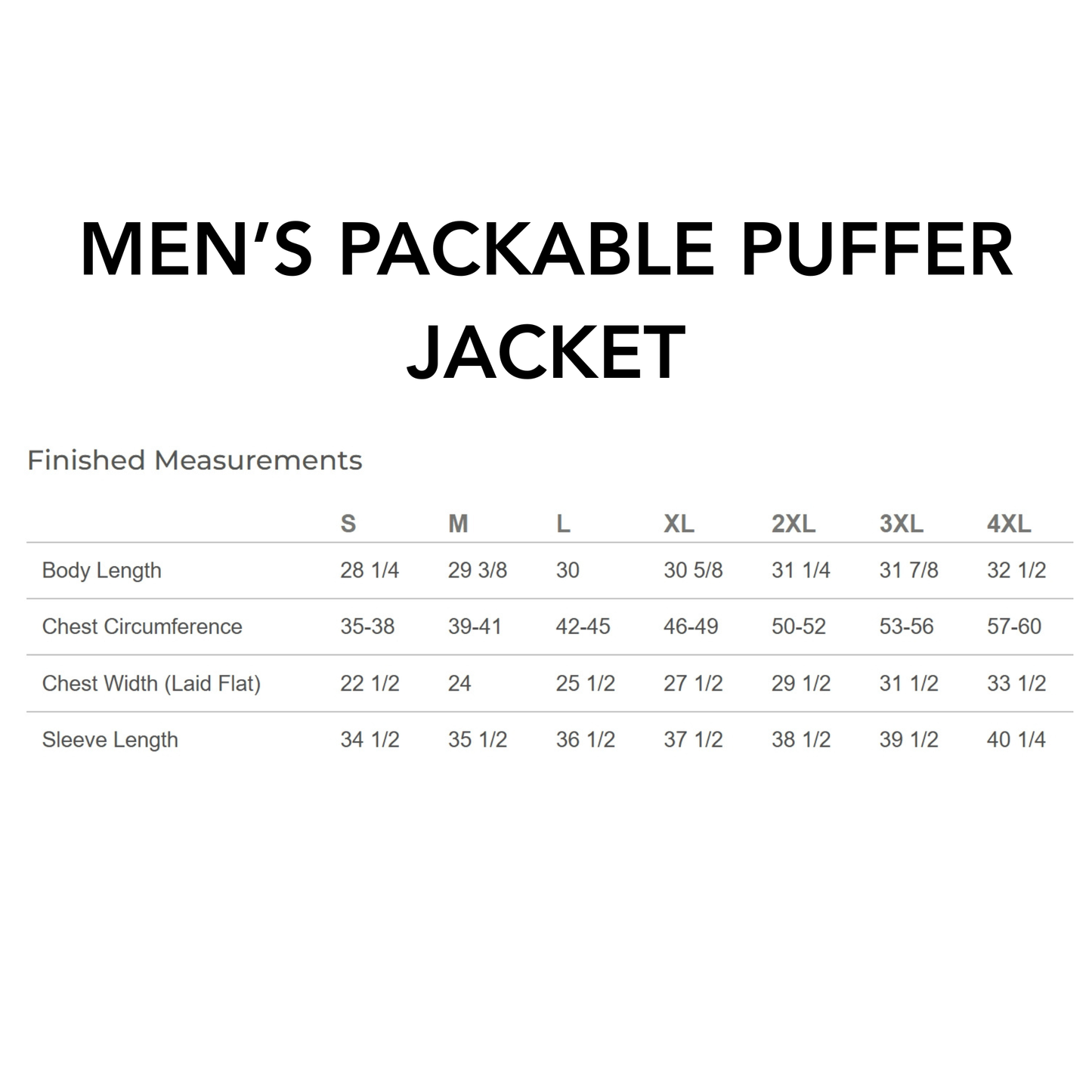 Men's Packable Puffer Jacket [Multiple Colors]