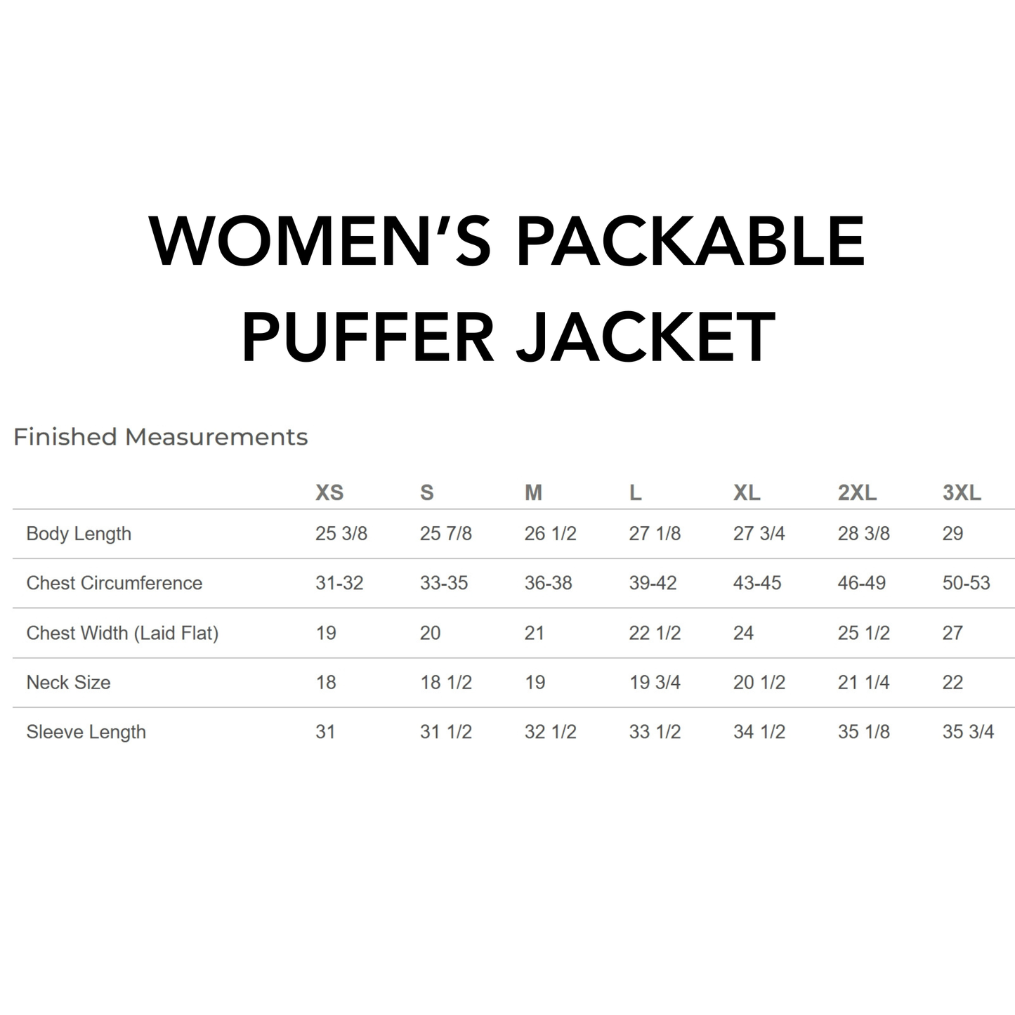 Women's Packable Puffer Jacket [Multiple Colors]