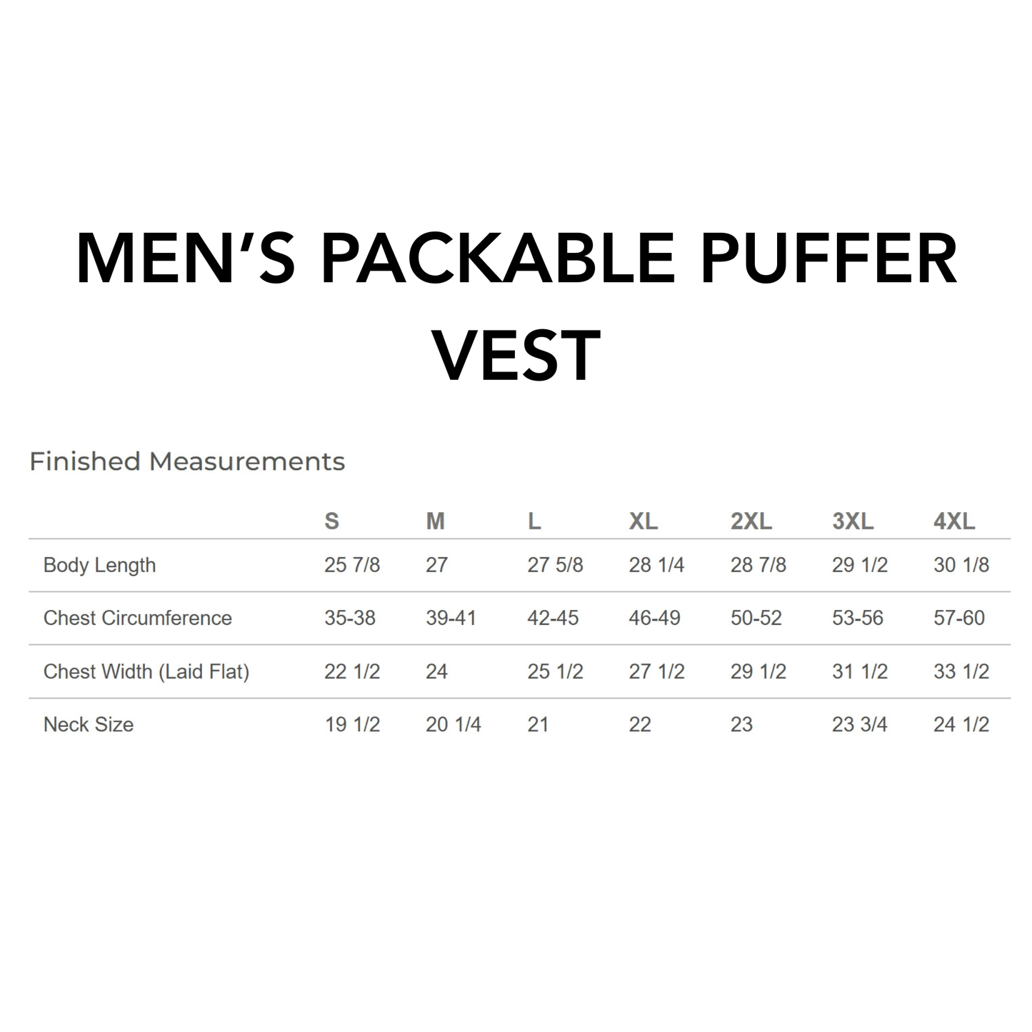 Men's Packable Puffer Vest [Multiple Colors]