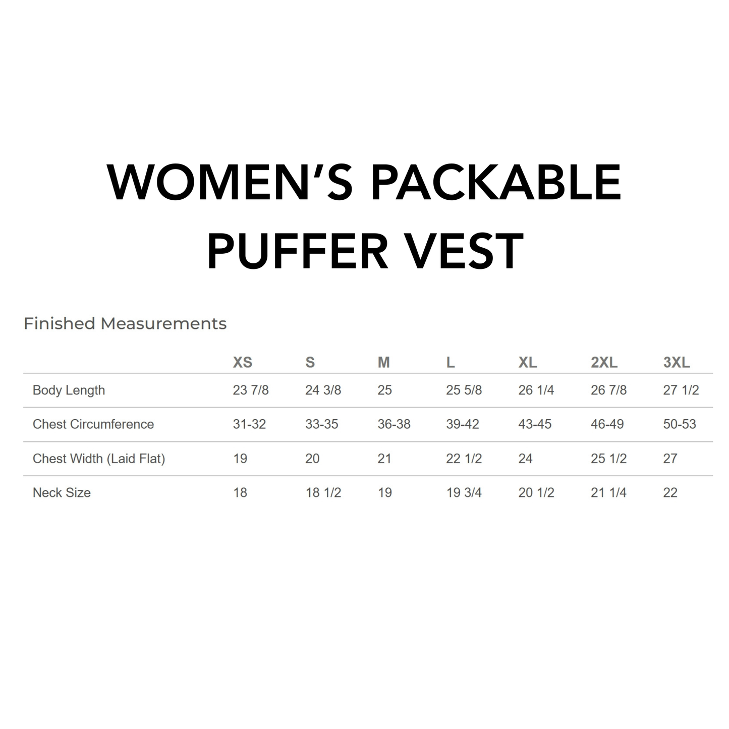 Women's Packable Puffer Vest [Multiple Colors]
