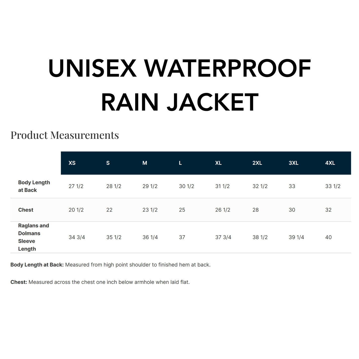 Unisex Waterproof Rain Jacket [Multiple Colors]